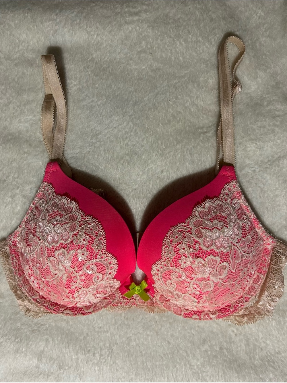 Victoria Secret Pink Lace Push-Up Bra